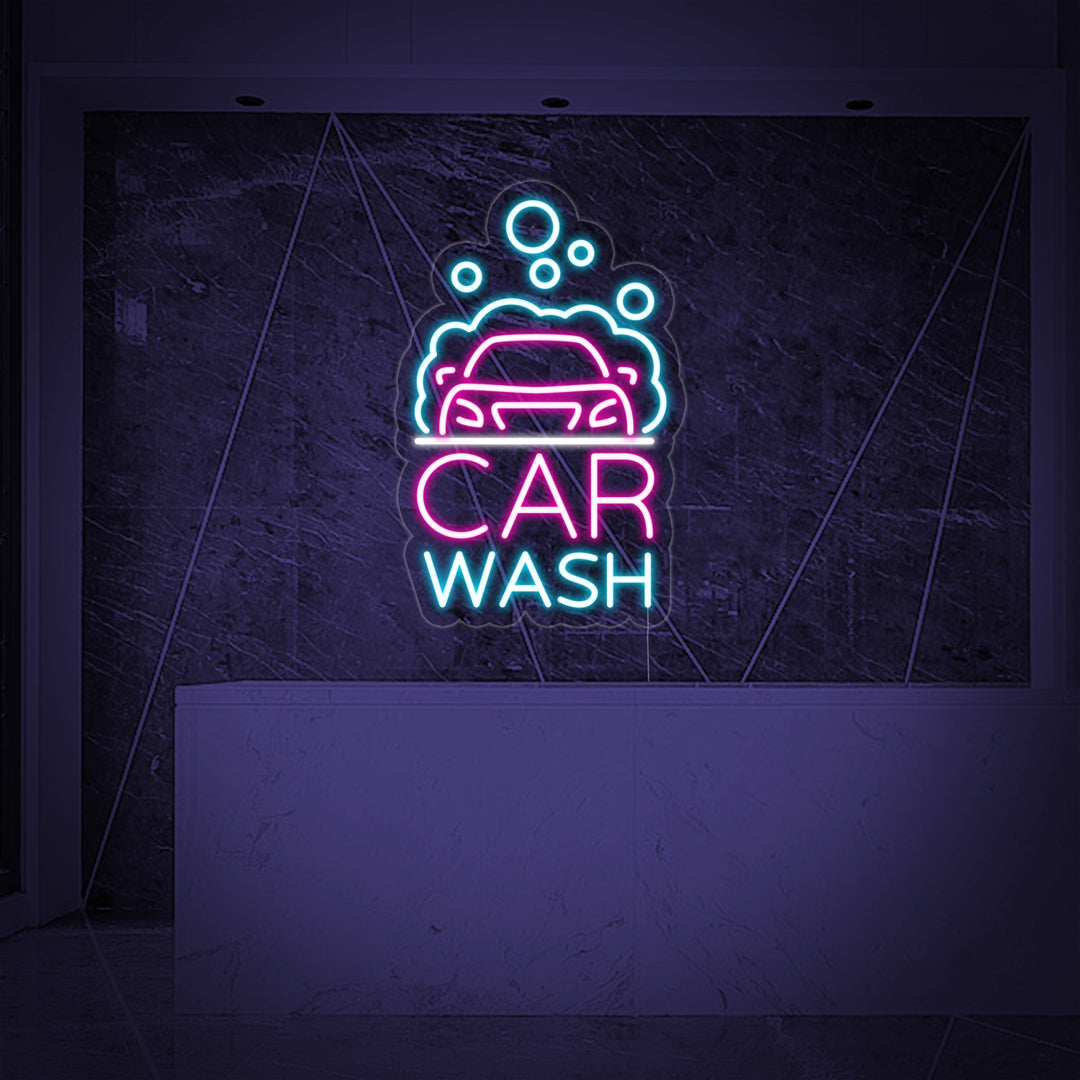 "Car Wash, Logo De Lavado De Coches" Letreros Neon