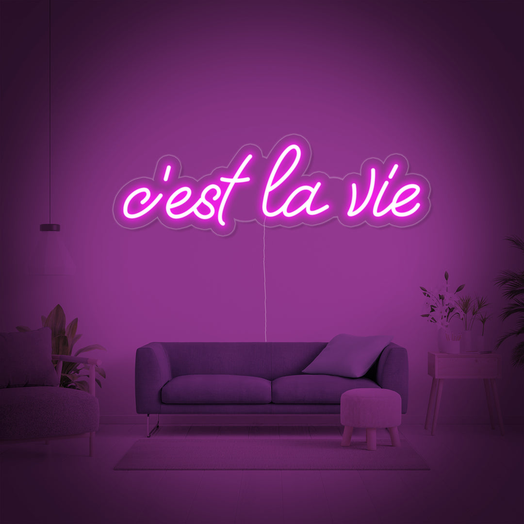 "Cest la vie" Letreros Neon