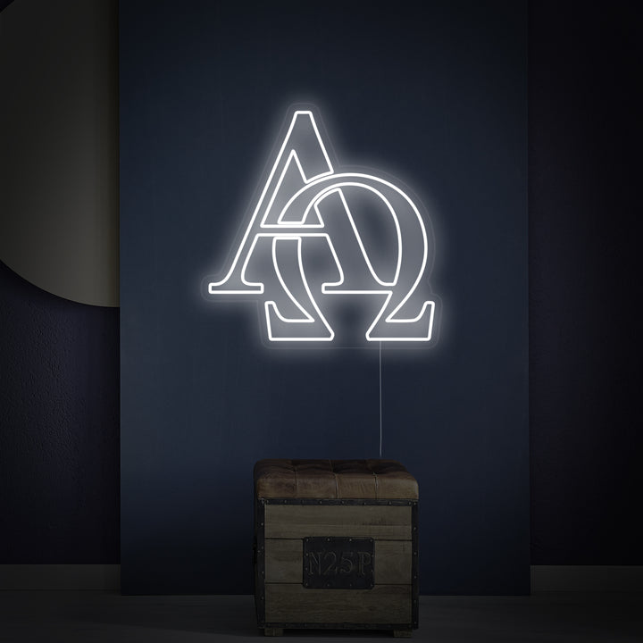 "Simbolo Cristiano Alfa Omega" Letreros Neon