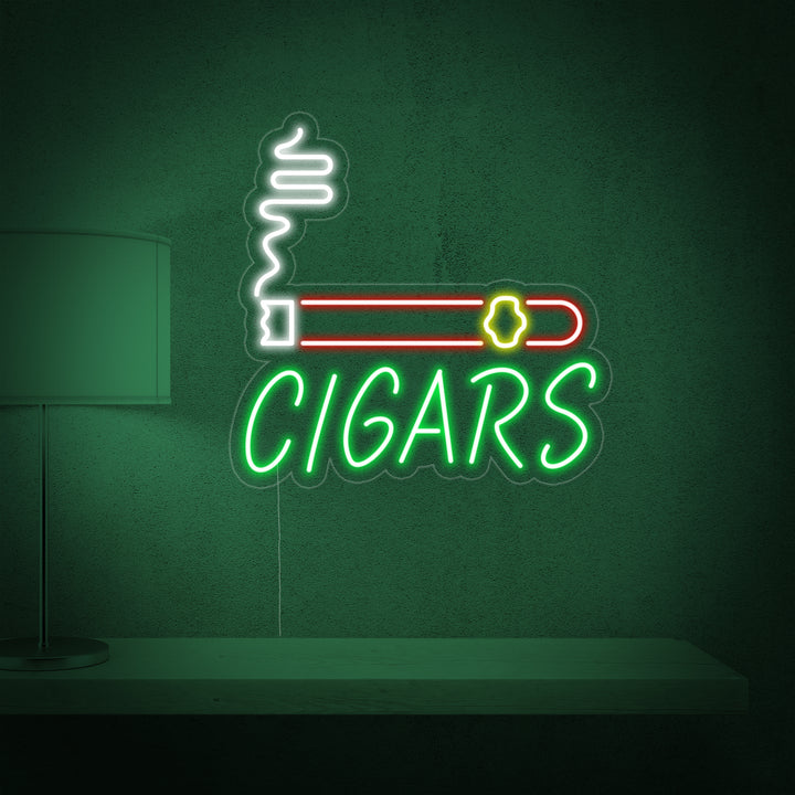"Cigars, tienda de cigarros" Letreros Neon