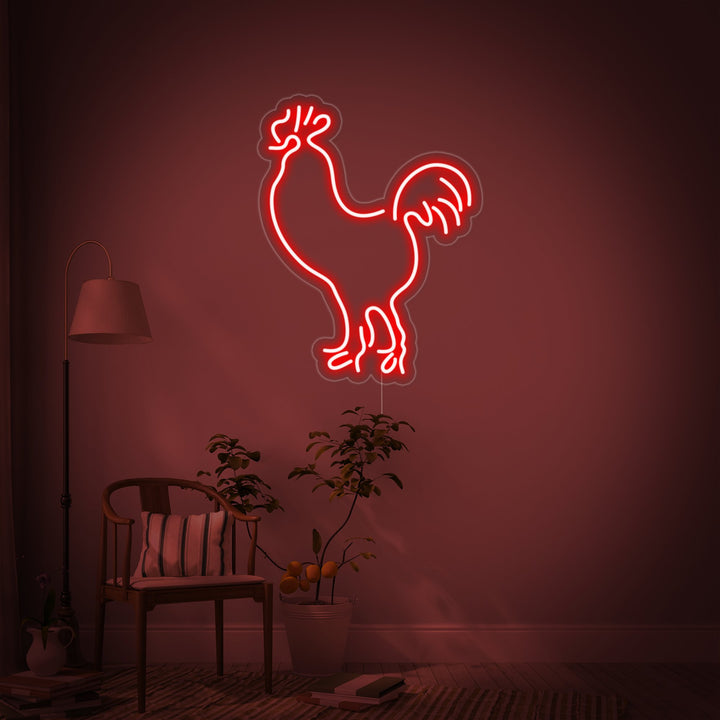 "Gallo, Pollo, Aves De Corral" Letreros Neon