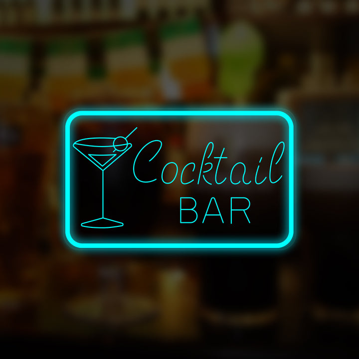 "Cocktail Bar, Cocktail" Mini Letreros Neon