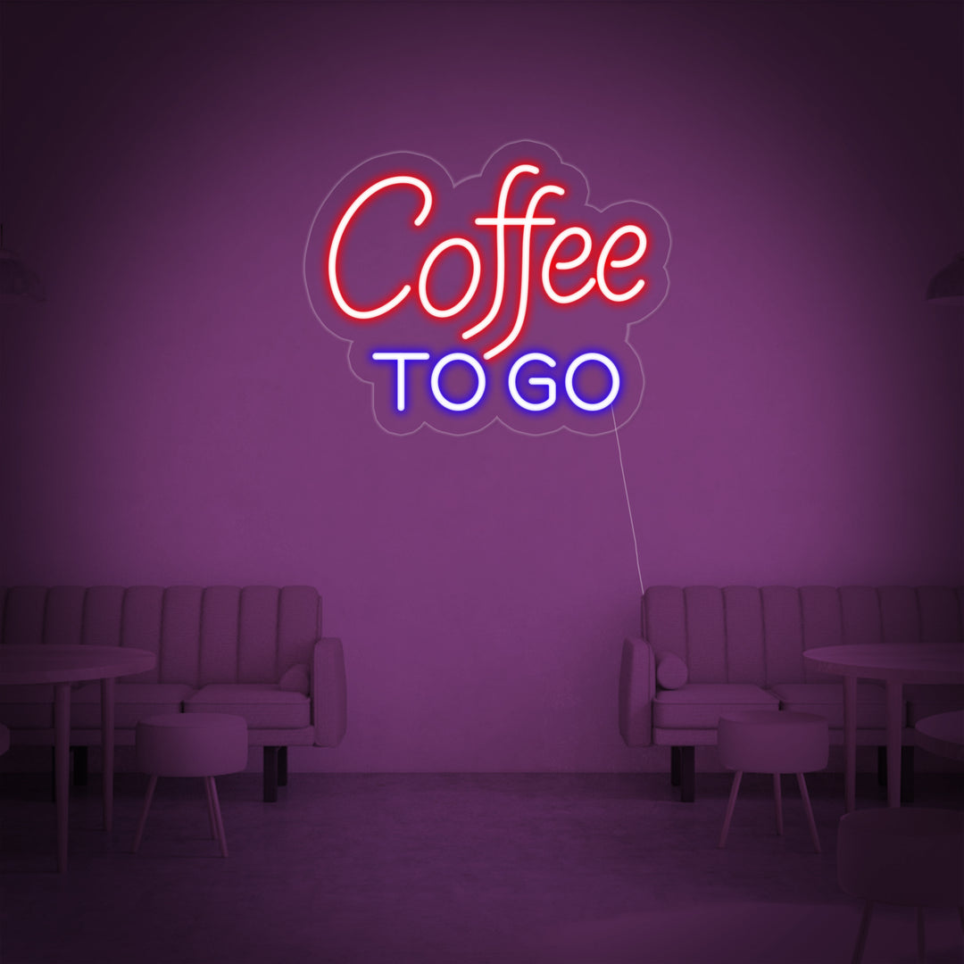 "Coffee To Go" Letreros Neon