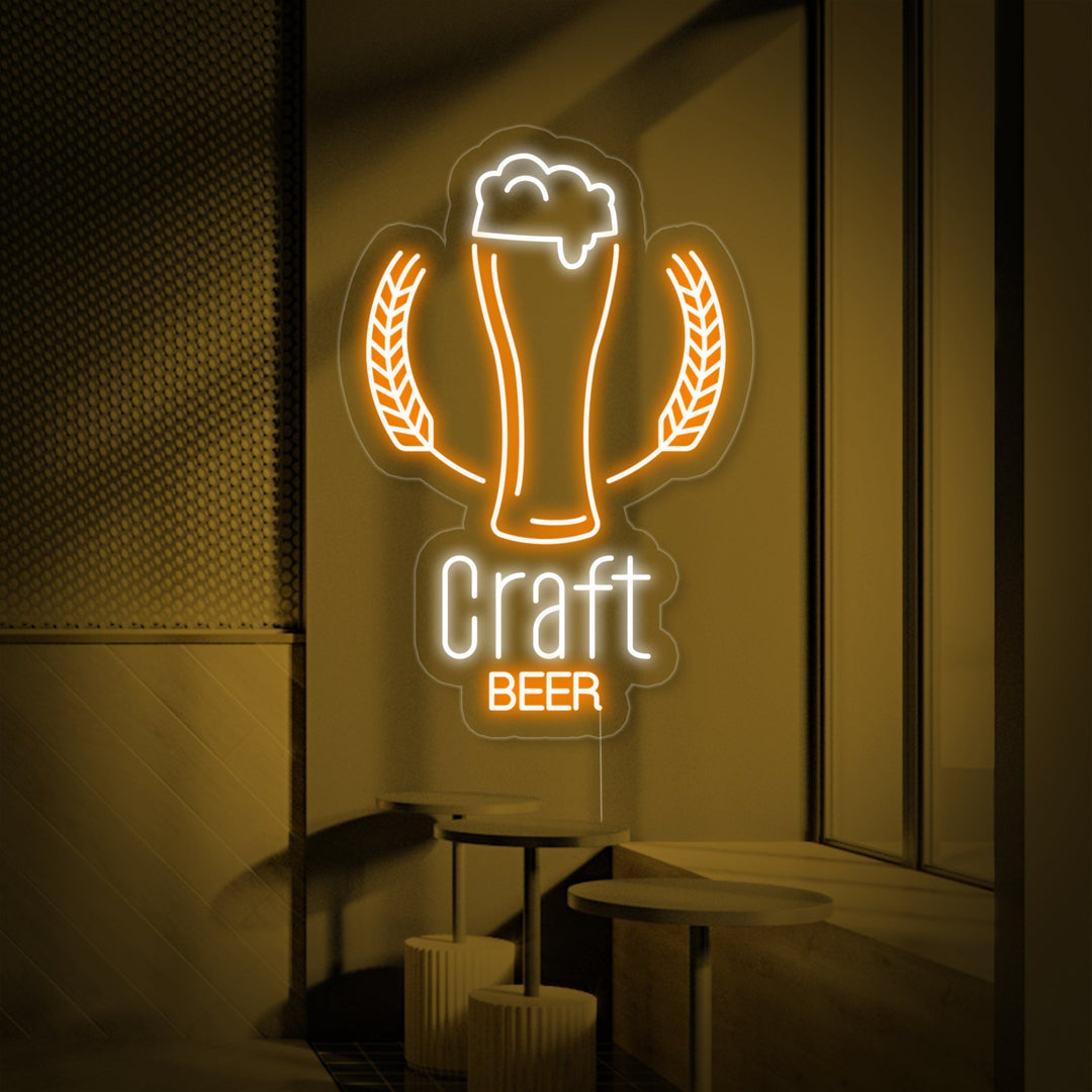 "Craft Beer Cervecería" Letreros Neon