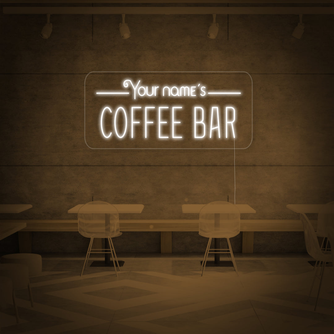 "Your Name's Coffee Bar" Letreros Neon