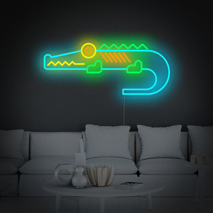 "Cocodrilo Lindo" Letreros Neon