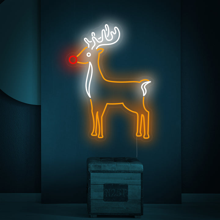 "Lindo Reno Navidad Decoración" Letreros Neon