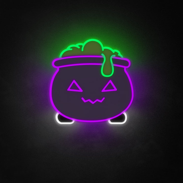 "Lindo signo de caldero de bruja" Neon Like