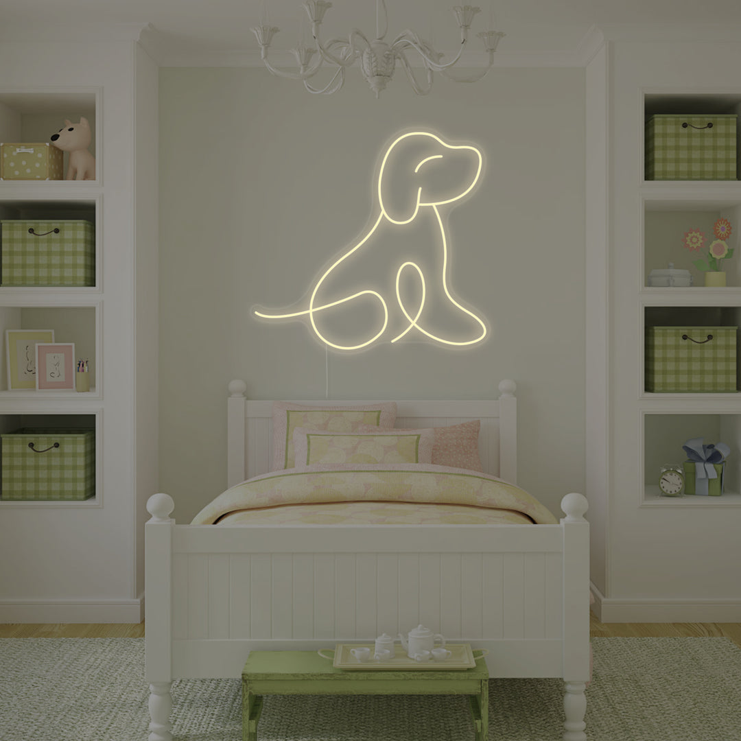 "Cachorro De Perro, Decoracion De Habitaciones Infantiles" Letreros Neon