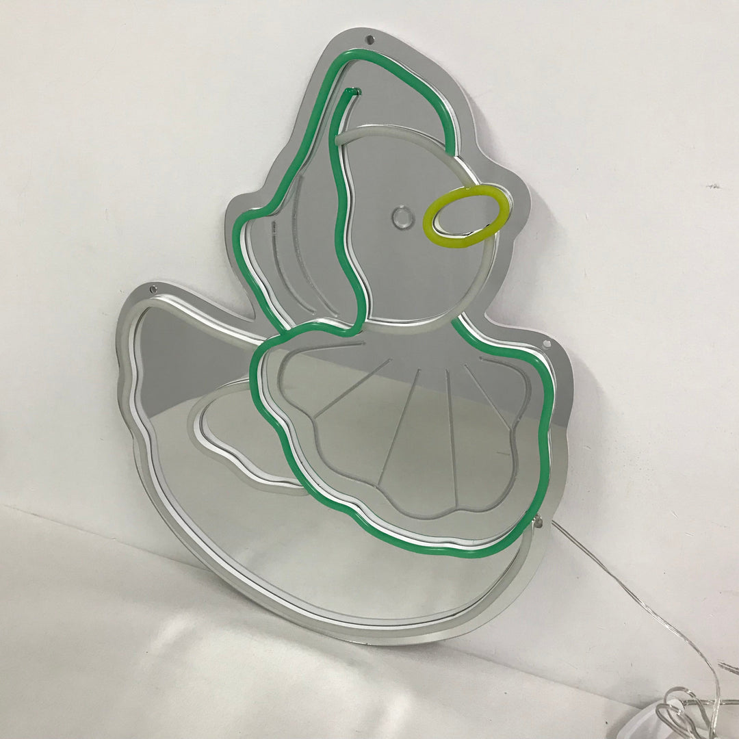 "Pato, Dibujo Animado, Cambio De Color Soñador" Espejo con Letreros Neon