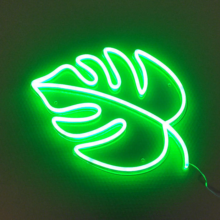 "Elemento Símbolo Hoja Verde" Letreros Neon