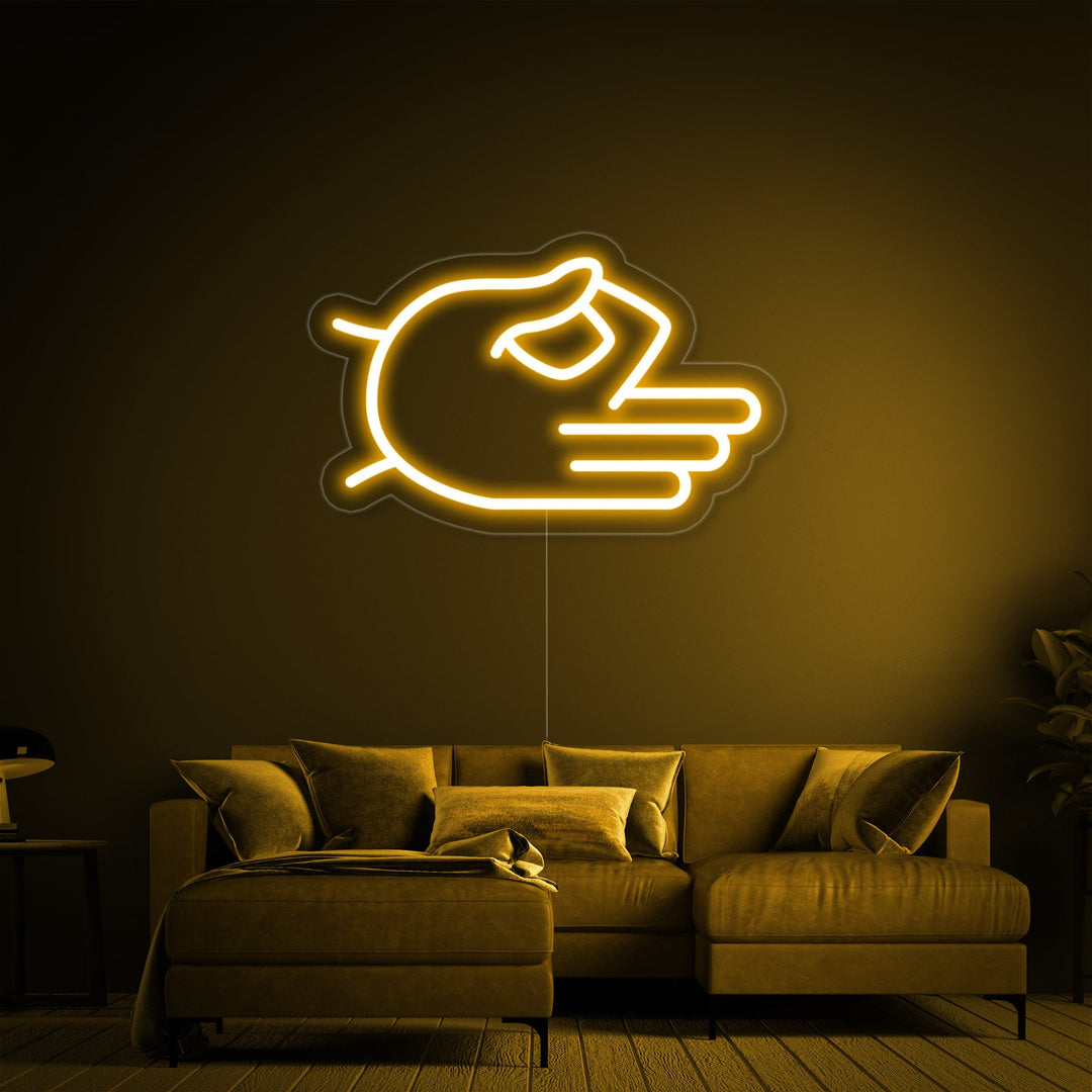 "Emoji Con Gesto De Flick" Letreros Neon