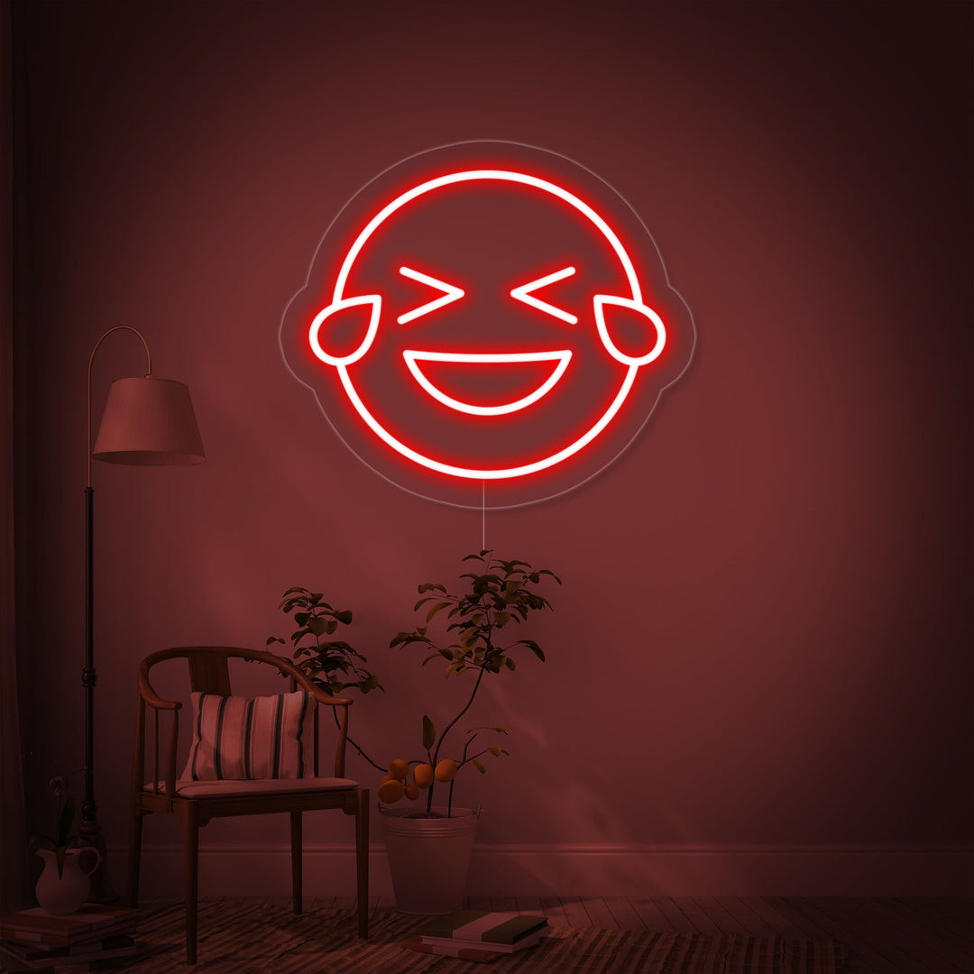 "Emoji Risa Llanto" Letreros Neon