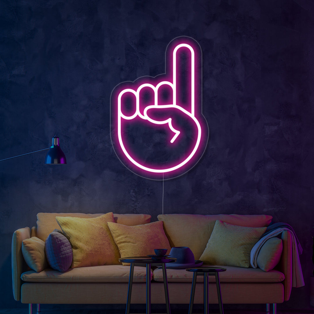 "Emoji Señalando Hacia Arriba" Letreros Neon