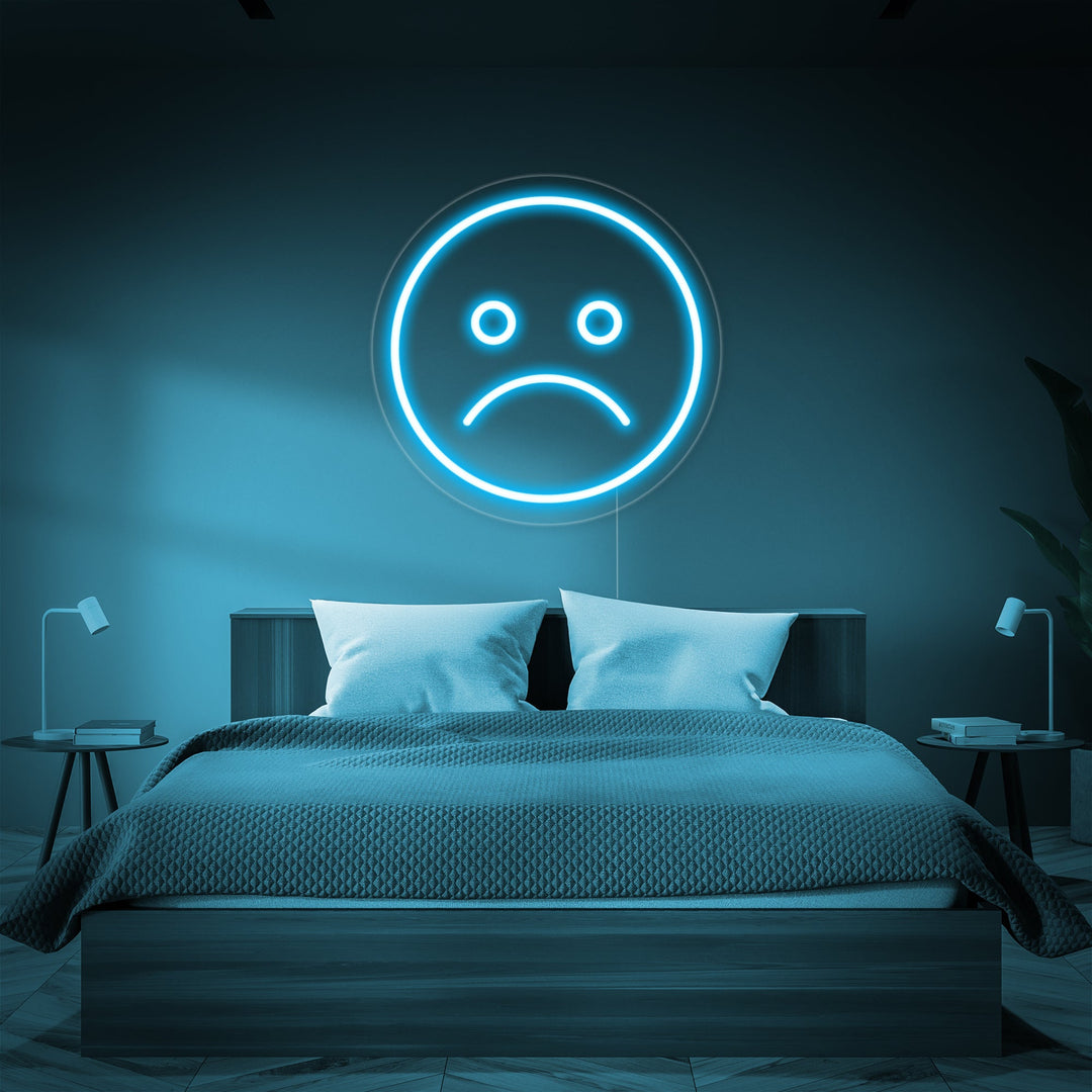 "Emoji Triste" Letreros Neon
