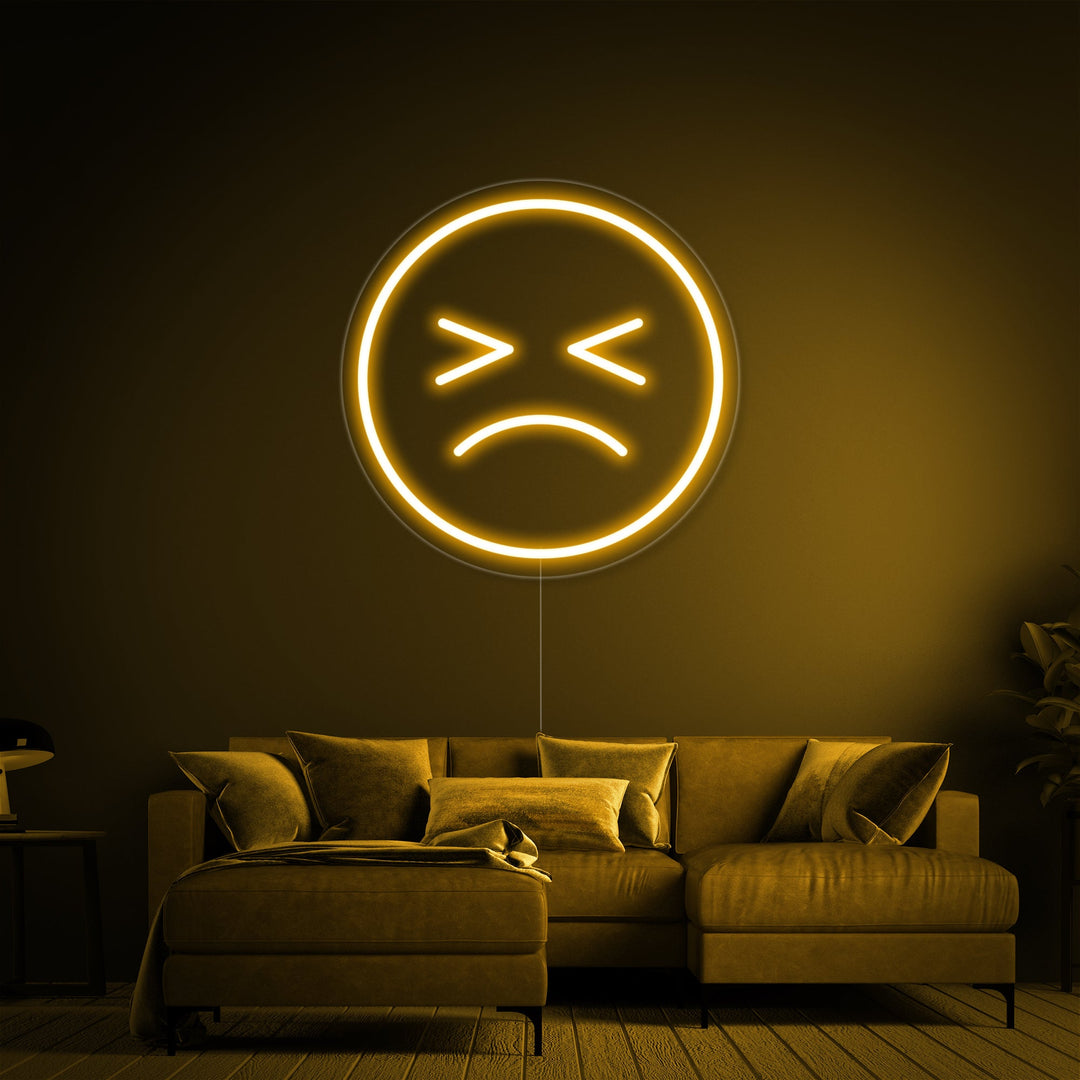 "Emoji Triste" Letreros Neon