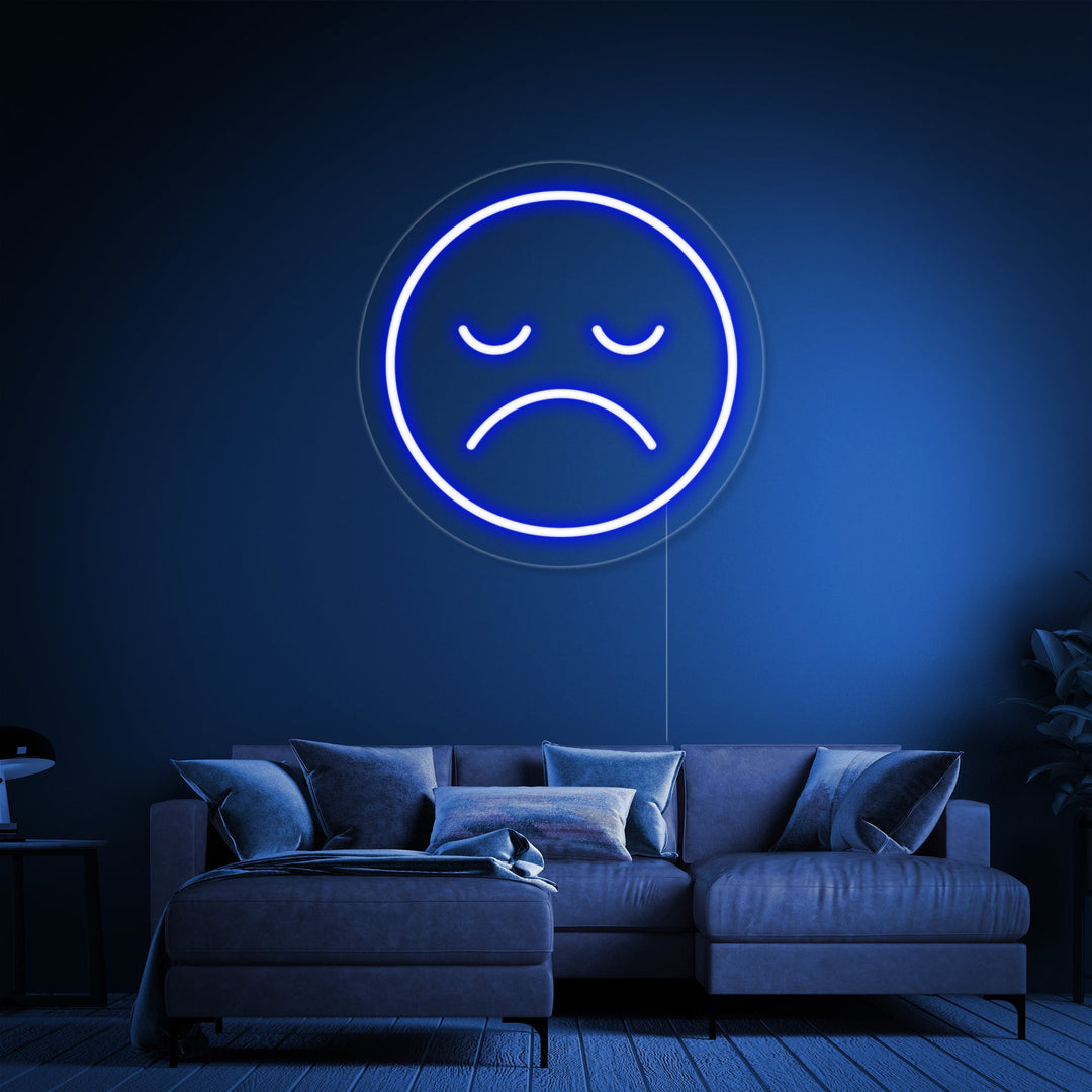 "Emoji Triste" Letreros Neon