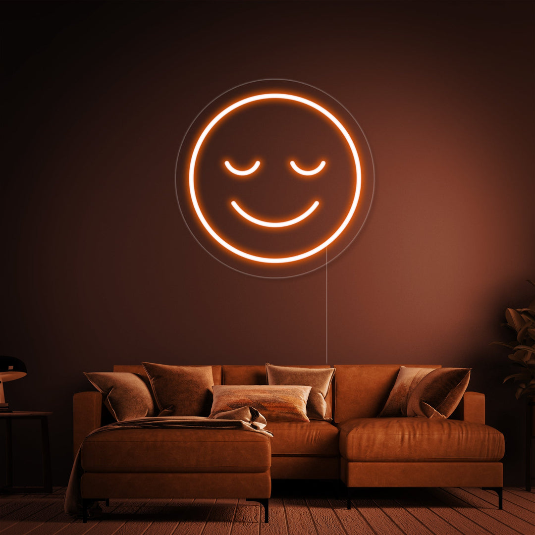 "Emoji Sonriendo Ligeramente" Letreros Neon