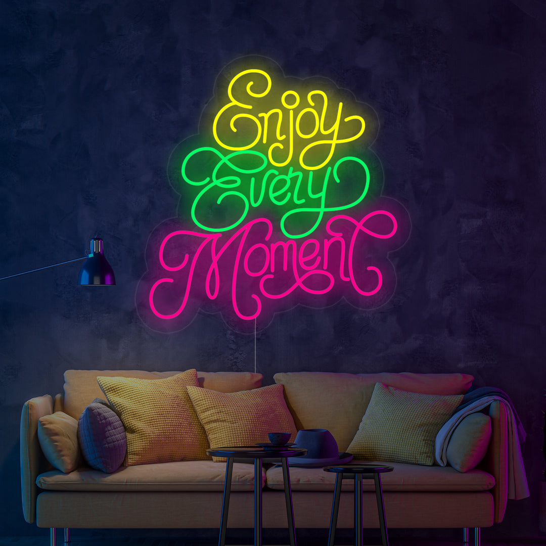 "Enjoy Every Moment" Letreros Neon