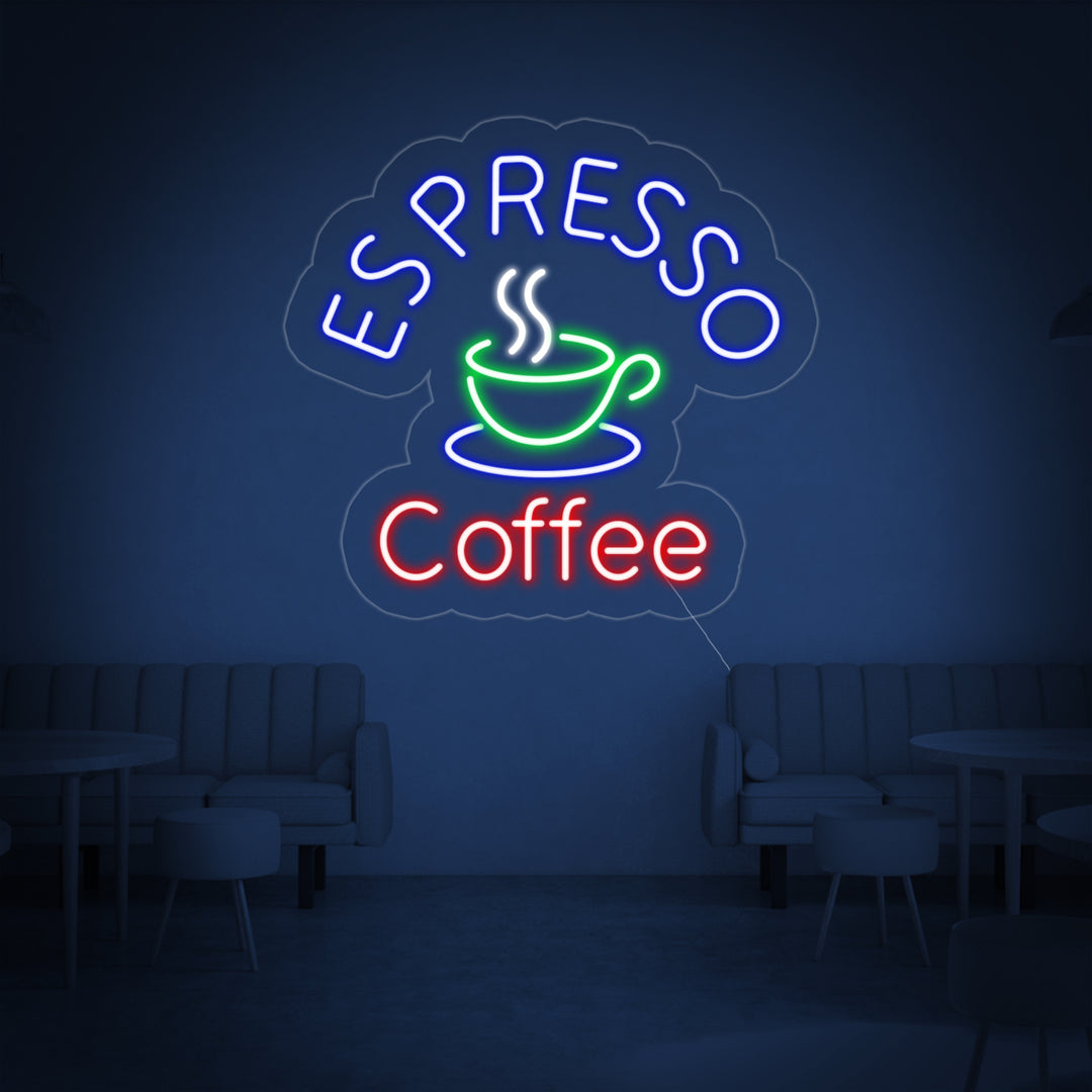 "Espresso Coffee" Letreros Neon