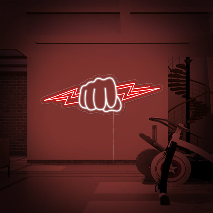 "Puño Relámpago" Letreros Neon