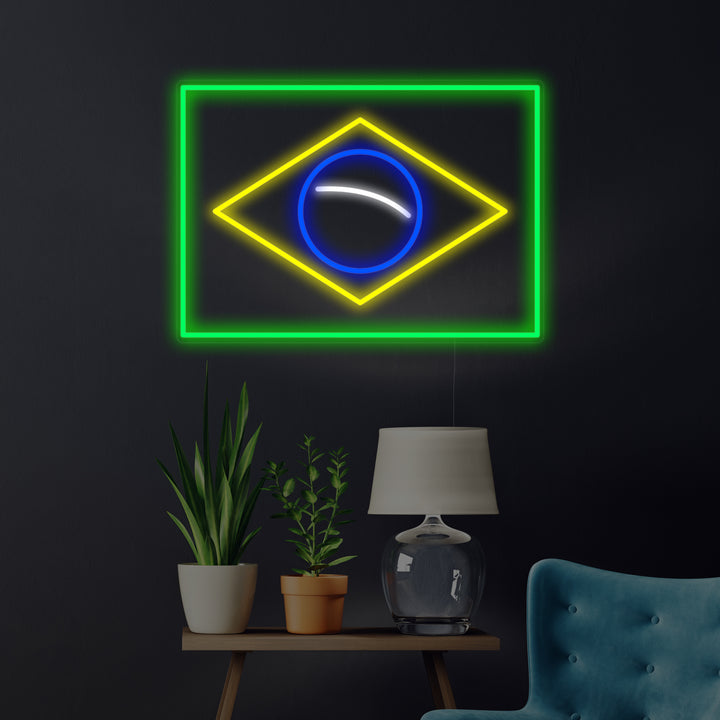 "Bandera De Brasil" Letreros Neon
