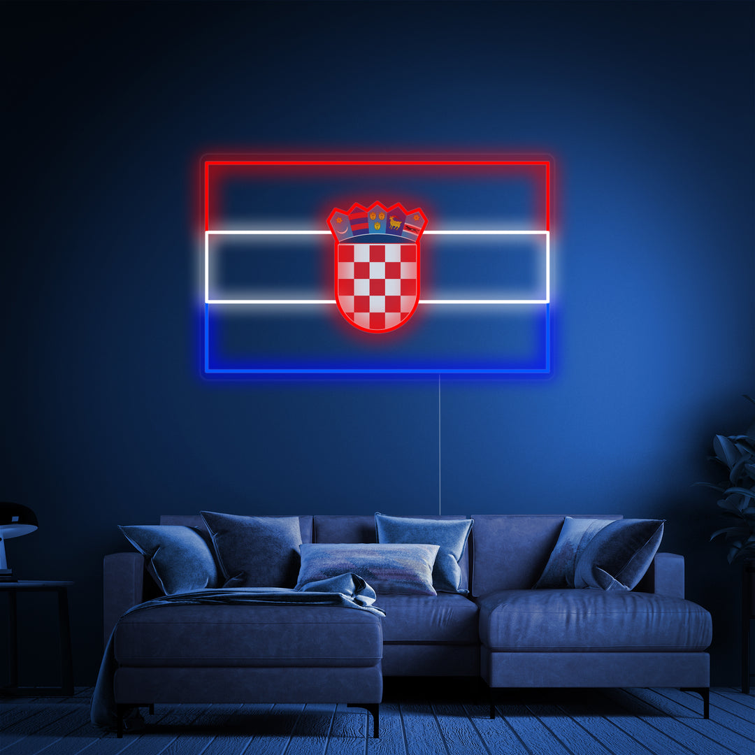 "Bandera De Croacia" Letreros Neon