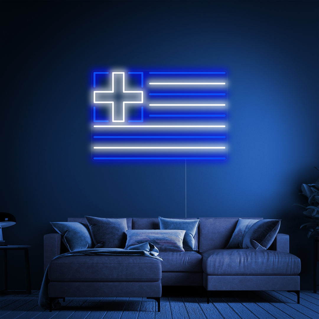 "Bandera De Grecia" Letreros Neon