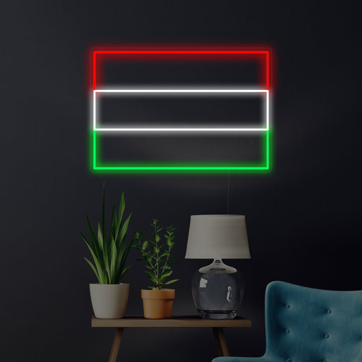 "Bandera De Hungría" Letreros Neon