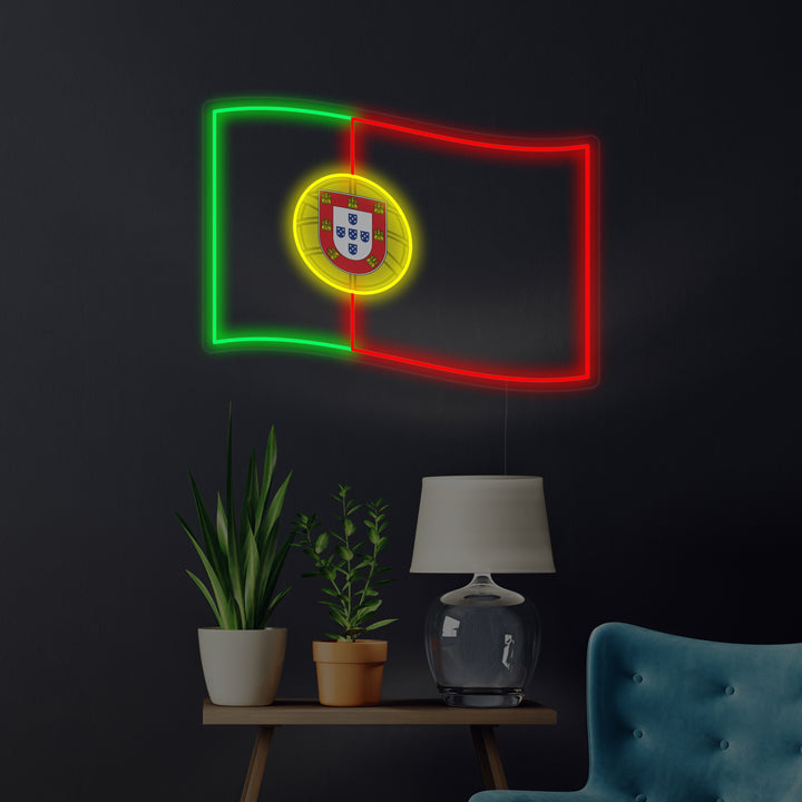 "Bandera De Portugal" Letreros Neon