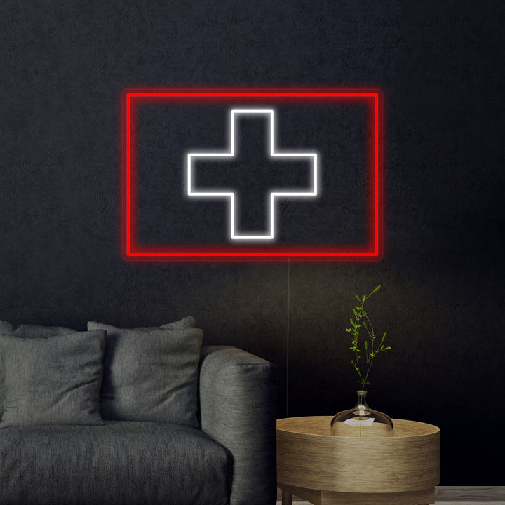 "Bandera De Suiza" Letreros Neon