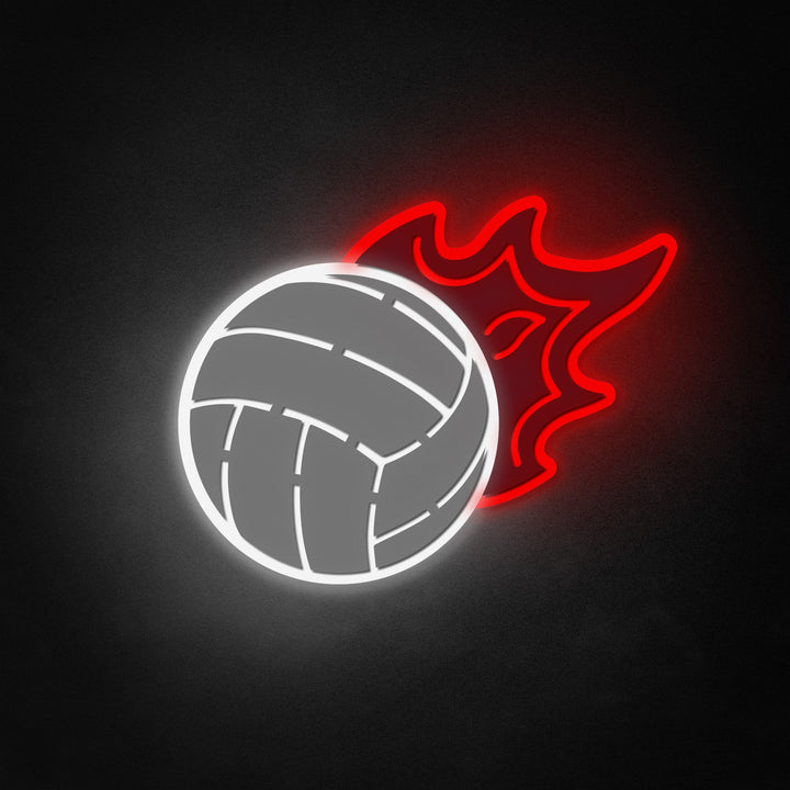 "Flaming Volley Ball" Neon Like