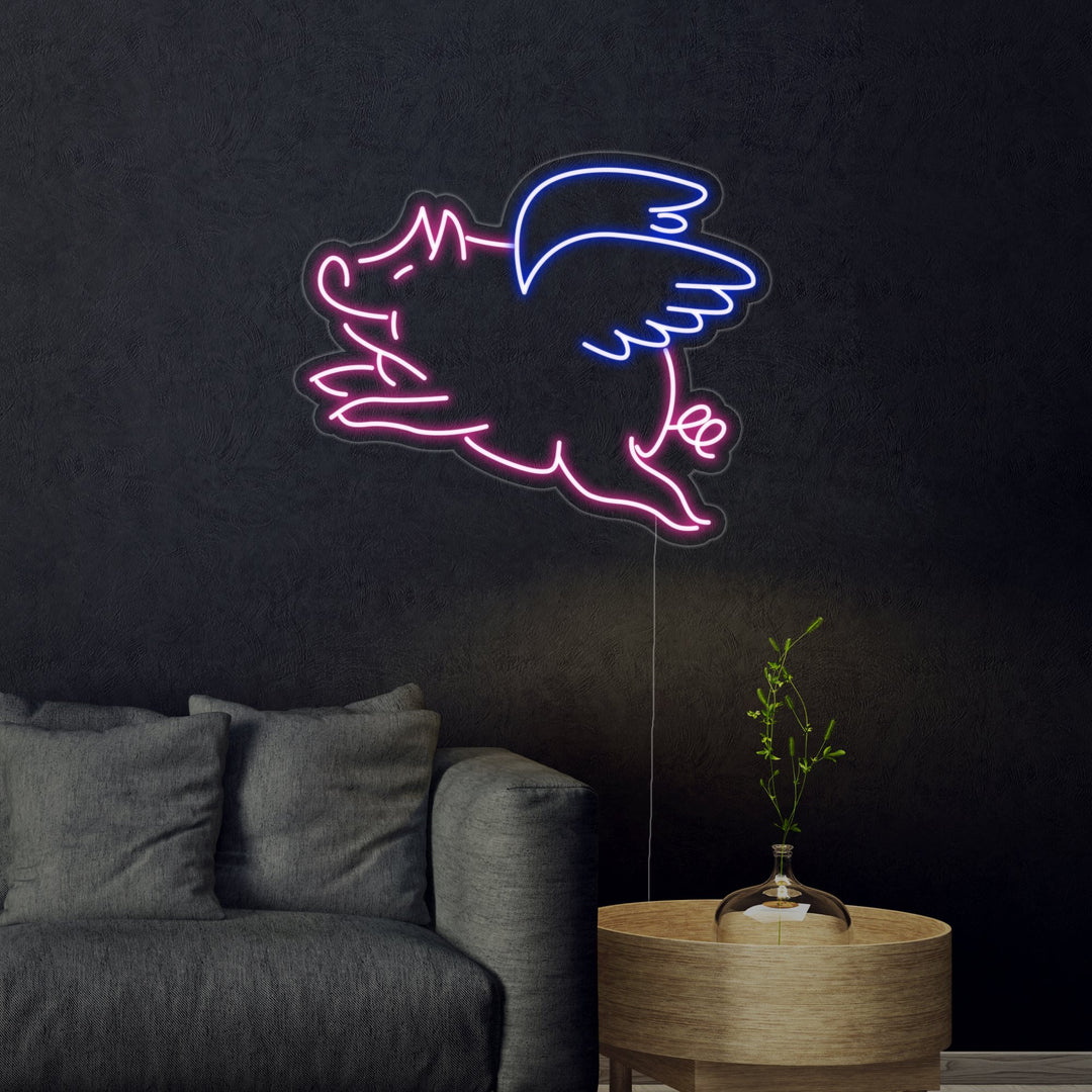 "Cerdo Volador" Letreros Neon