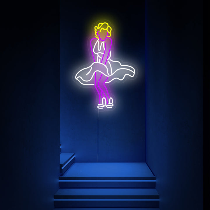 "Bailarina Con Falda Voladora" Letreros Neon