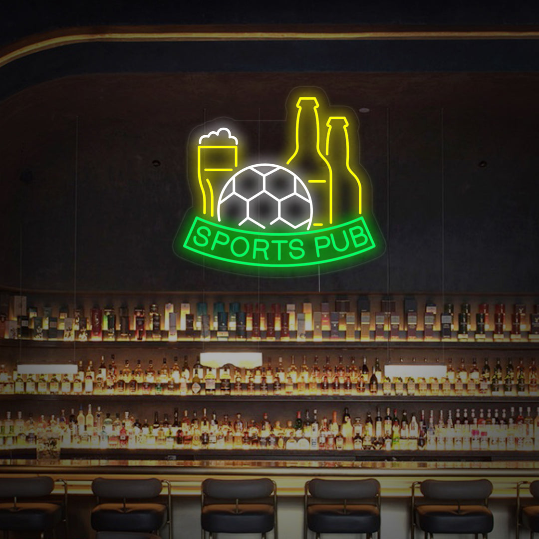 "Fútbol, cerveza, Sports Pub" Letreros Neon