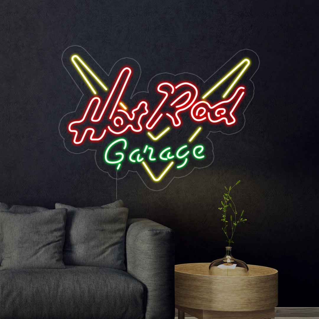 "Garage Hot Rod" Letreros Neon