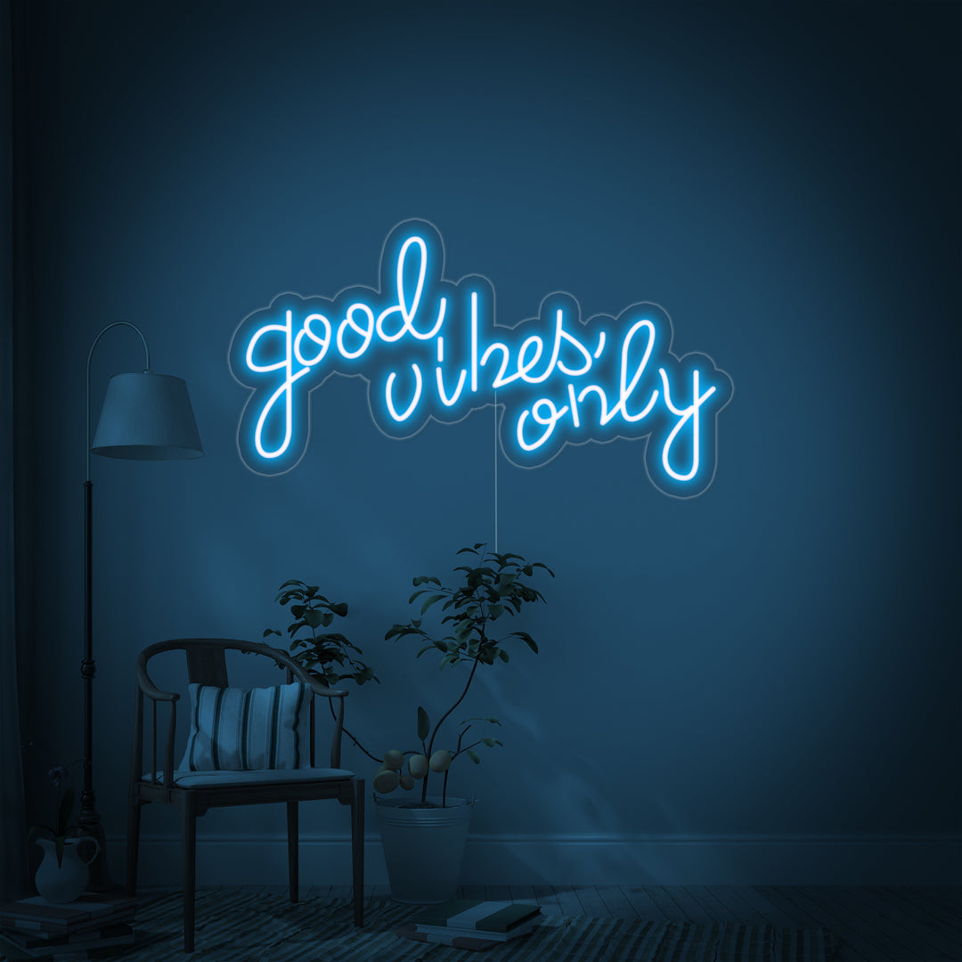 "GOOD VIBES ONLY" Letreros Neon
