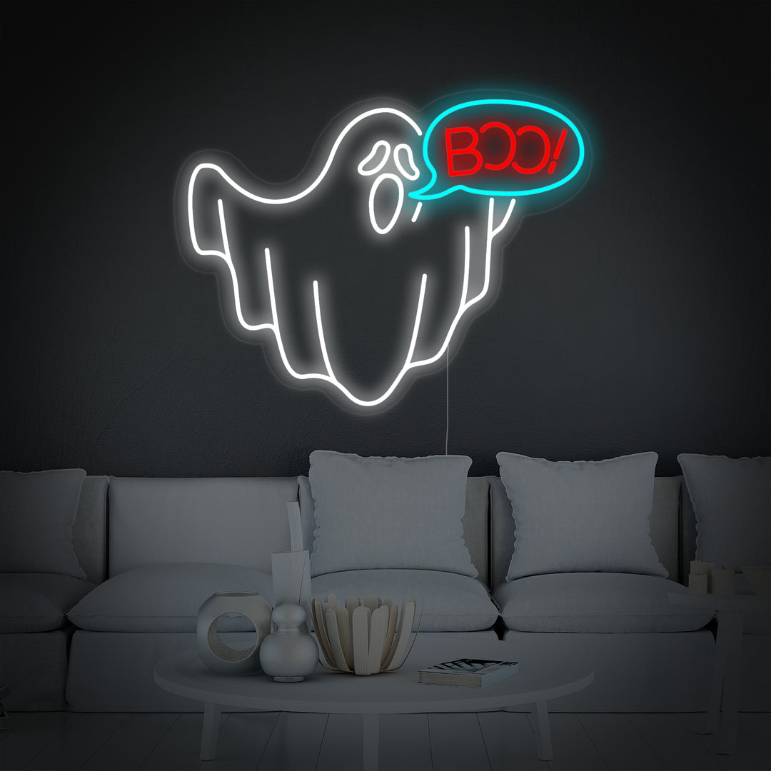 "boo, Fantasma, Halloween" Letreros Neon