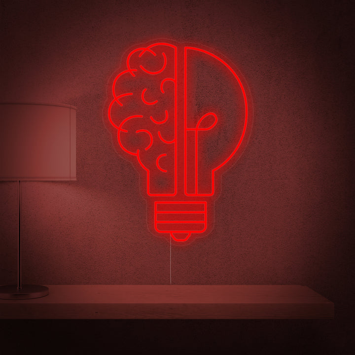 "Buena Idea Bombilla Cerebro" Letreros Neon