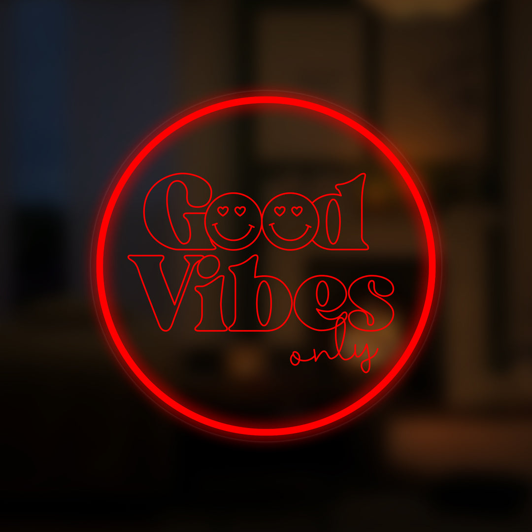 "Good Vibes Only" Letreros Neon en Miniatura