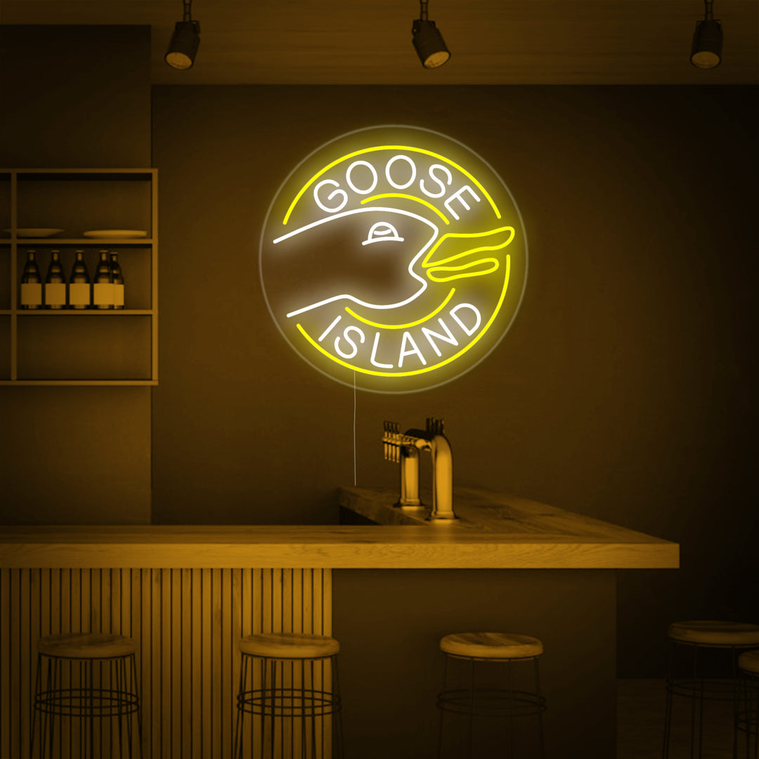 "Bar De Cerveza Goose Island" Letreros Neon