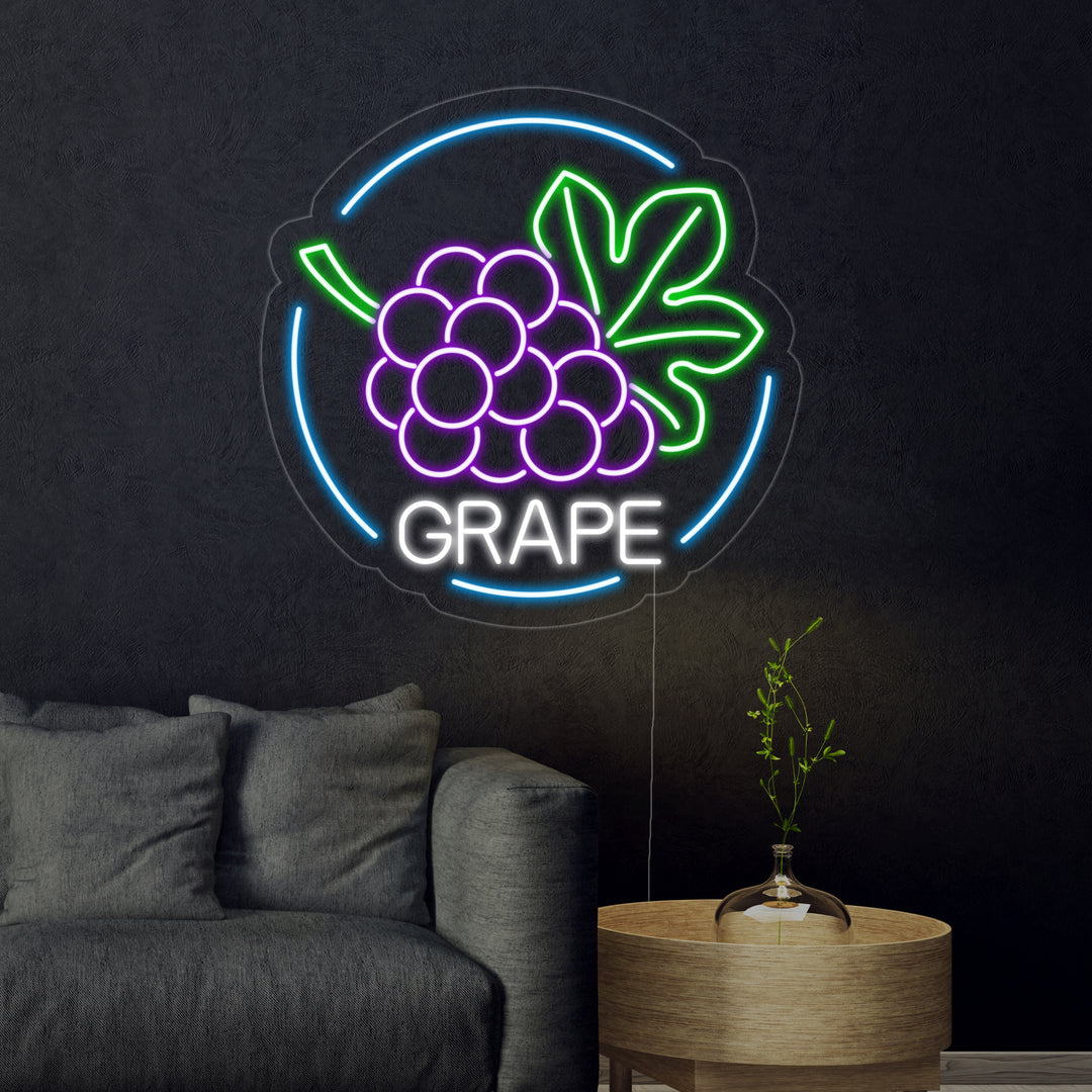 "Grape, Uvas" Letreros Neon