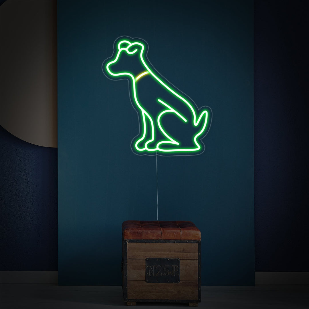 "Perro Verde, Animal" Letreros Neon