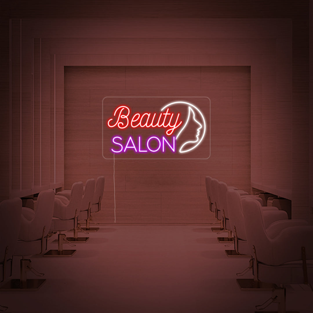 "Beauty Salon, Rostro De Niña Or Cara De Niña" Letreros Neon