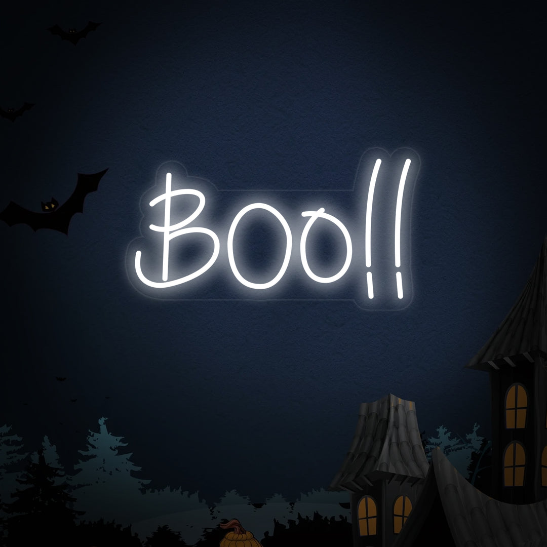 "Decoración De Halloween Boo" Letreros Neon