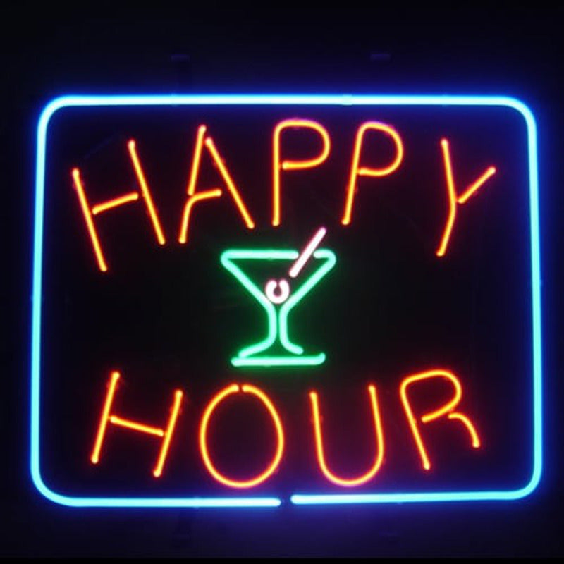 "Happy Hour Bar De Cerveza" Letreros Neon