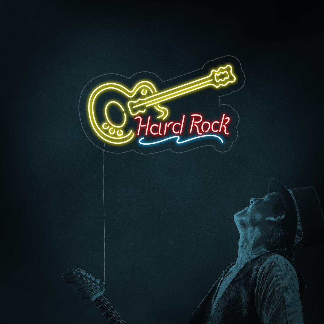 "Hard Rock, Música, Guitarra" Letreros Neon