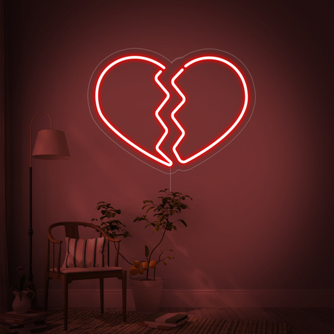 "Corazón Roto" Letreros Neon