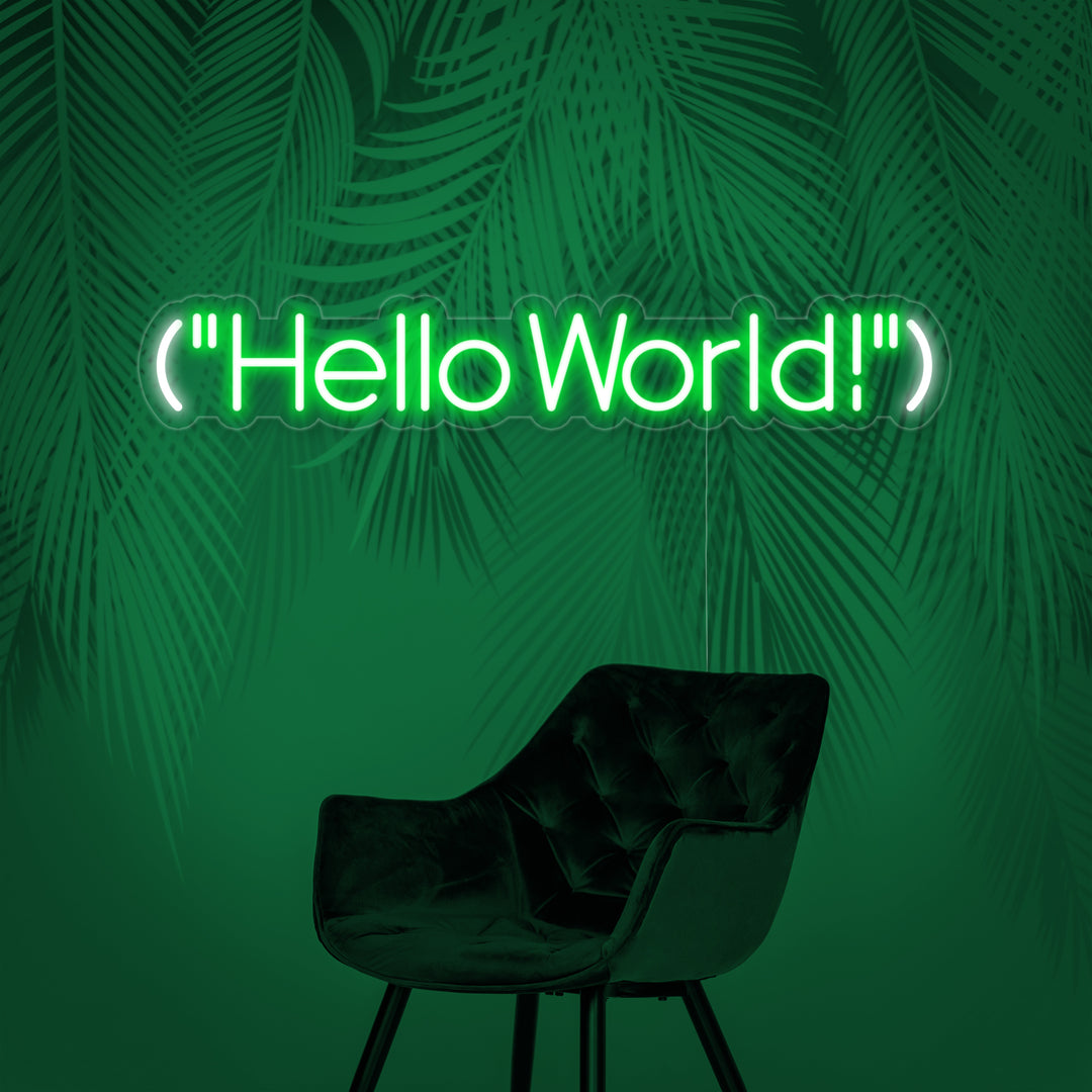 "Hello World" Letreros Neon