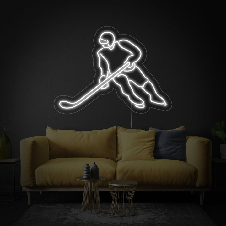 "Jugador De Hockey" Letreros Neon